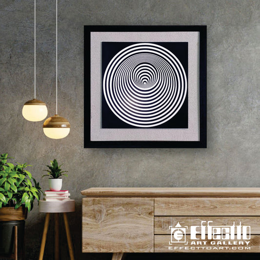 Line - Circle 3D illusion nested art