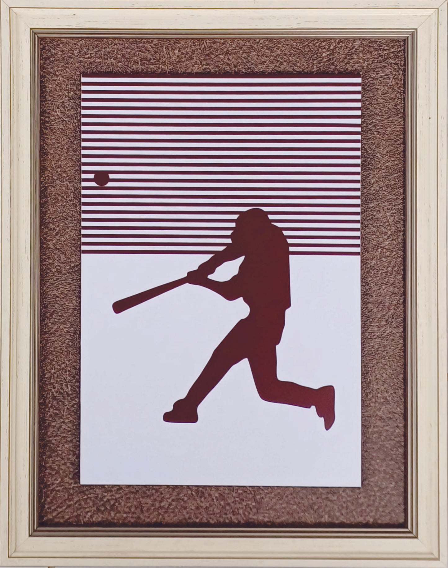 Sport - Brown Baseball illusion line art