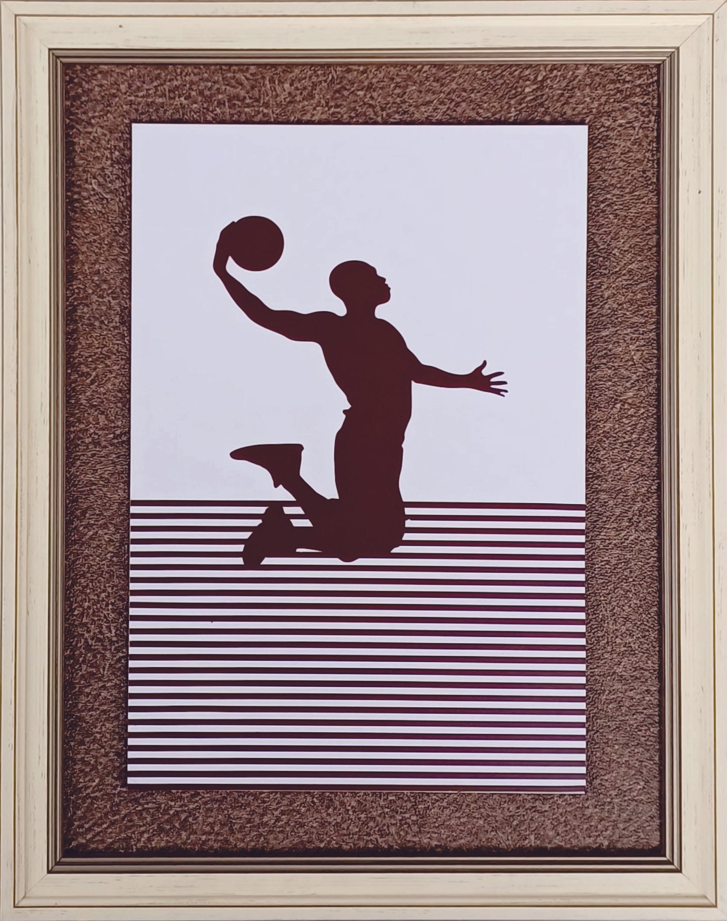 Sport - Brown Vollyball illusion line art