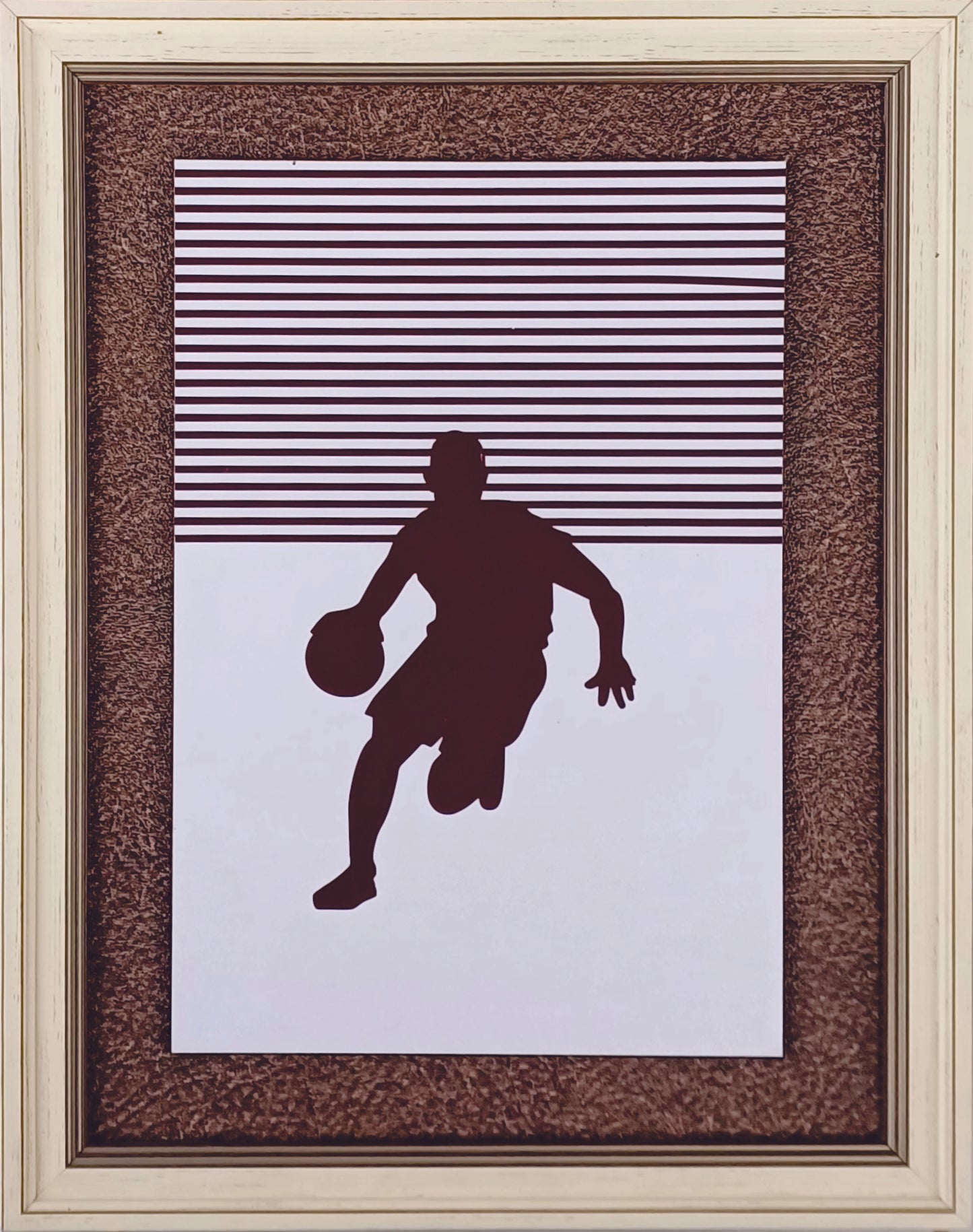 Sport - Brown Basketball illusion line art